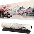Gaming Mouse Pad Desk Pad,Extended Big Mouse Pad,31.5x11.8 Inch Long Computer Keyboard Mouse Mat Mousepad with 3mm Non-Slip Base and Stitched Edge for Gaming and Office