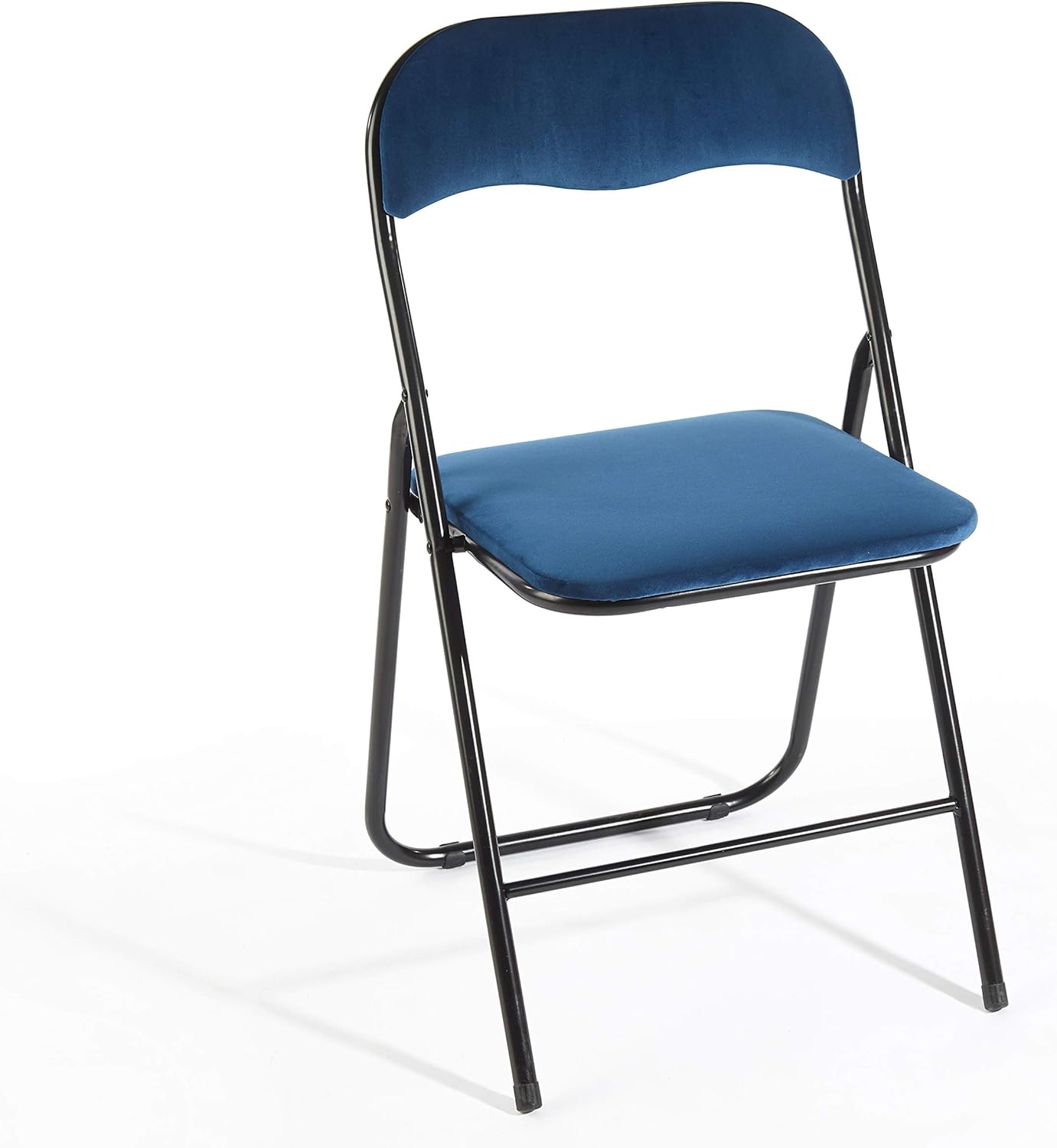 Urban Shop Velvet Folding Chair, Black: Furniture & Decor