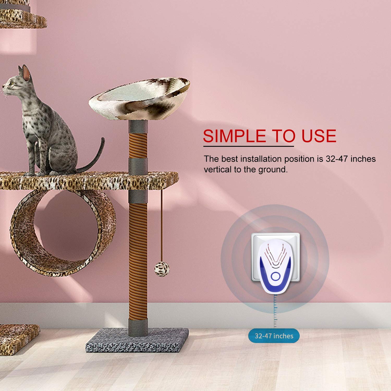 [2019 NEW] Repellente Ultrasuoni per Topi, Insetti, Zanzare, Ratti, Scarafaggi, Mosche,Pulci,Cani- Repeller ultrasonico controllo dei parassiti di Human & Pet Friendly, Niente più Trap, Spray & Bait