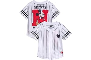 Disney Boys Sports Jersey - Mickey Mouse Cars Lightning McQueen Lilo and Stitch Hockey Baseball Jersey for Toddlers and Kids