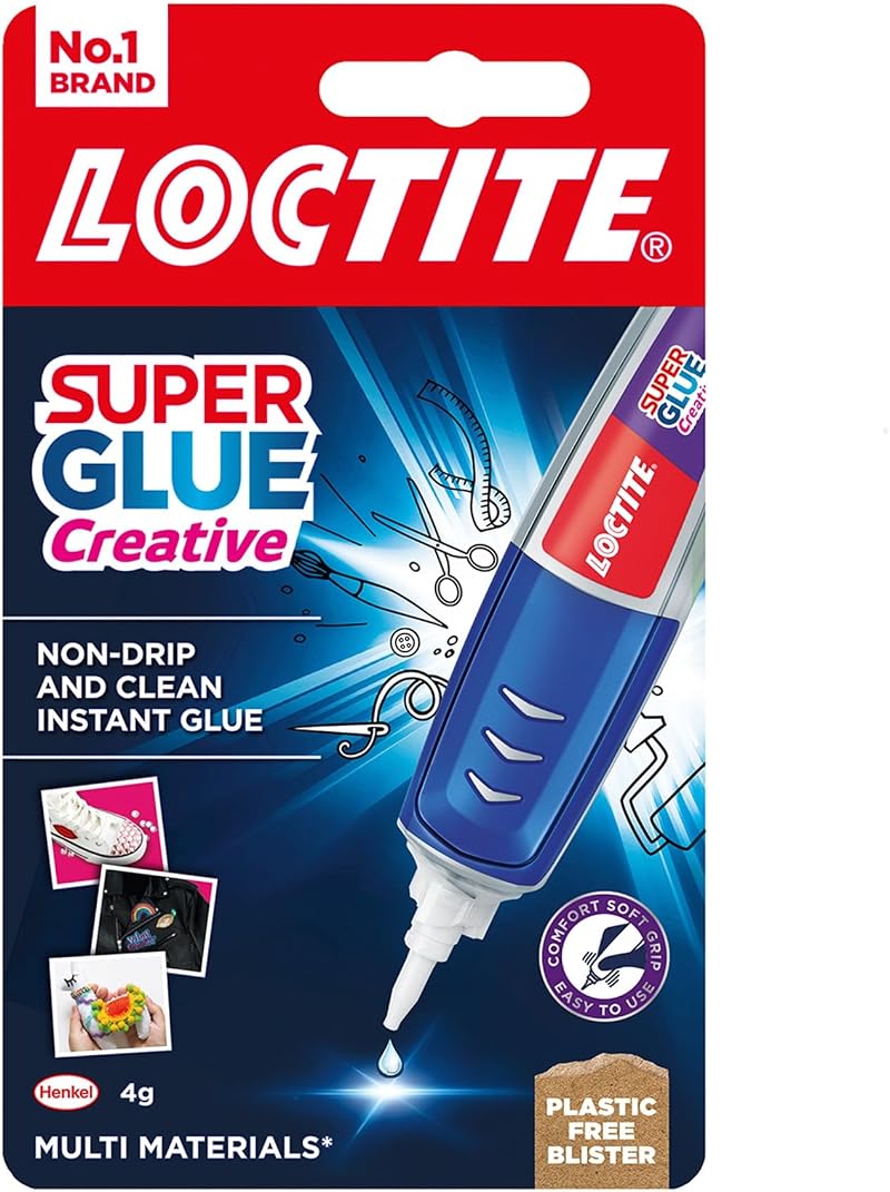 Loctite Super Glue Creative Pen Gel, Clear Precision Applicator, Multi-Material