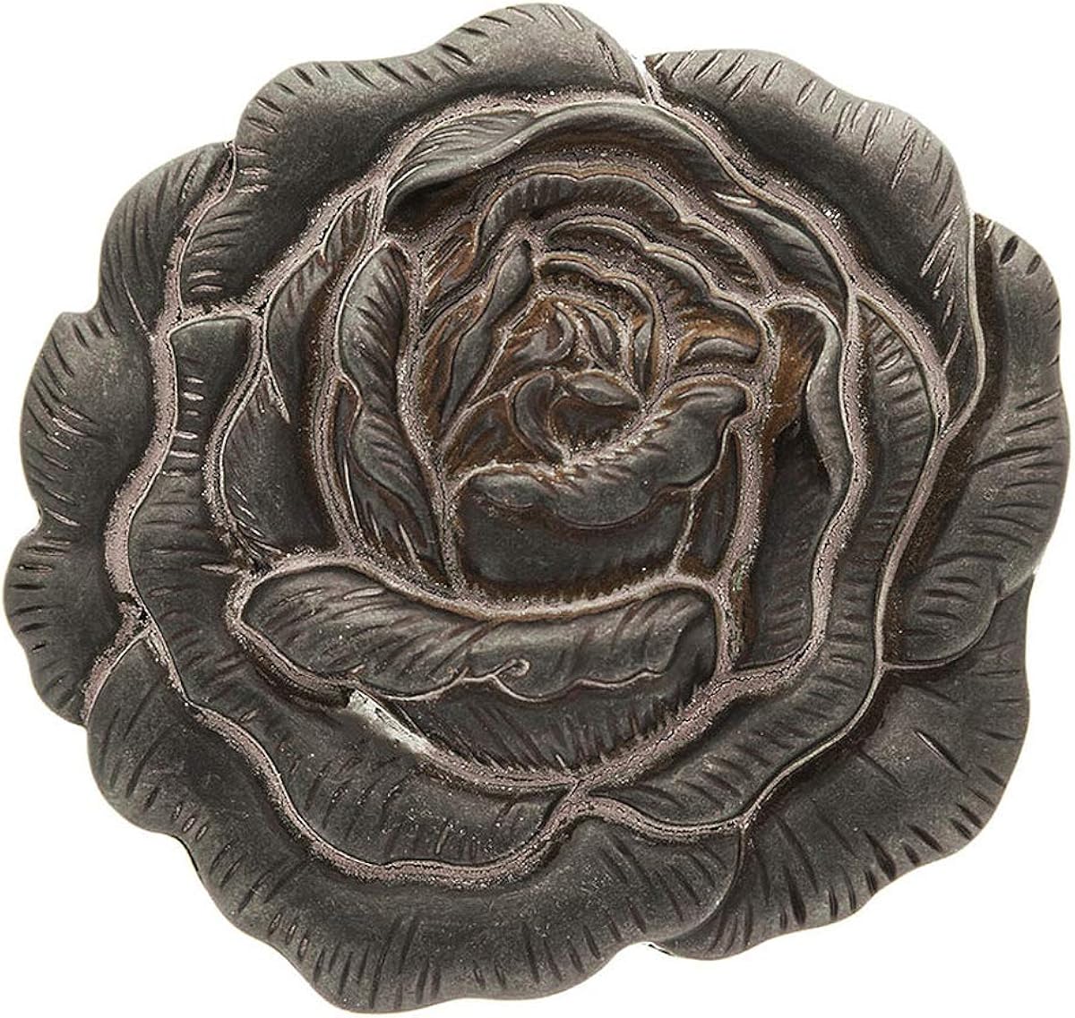 3-d Engraved Rose Belt Buckle Made for 1.5" Wide Straps (Antique Silver): Clothing