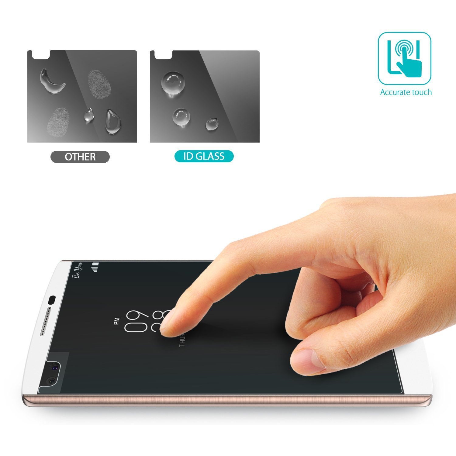 ... Invisible Defender Glass [MAX HD CLARIDAD] LG V10 vidrio protector de Pantalla Garantía de por vida Perfect Touch de precisión de alta definición (HD) ...