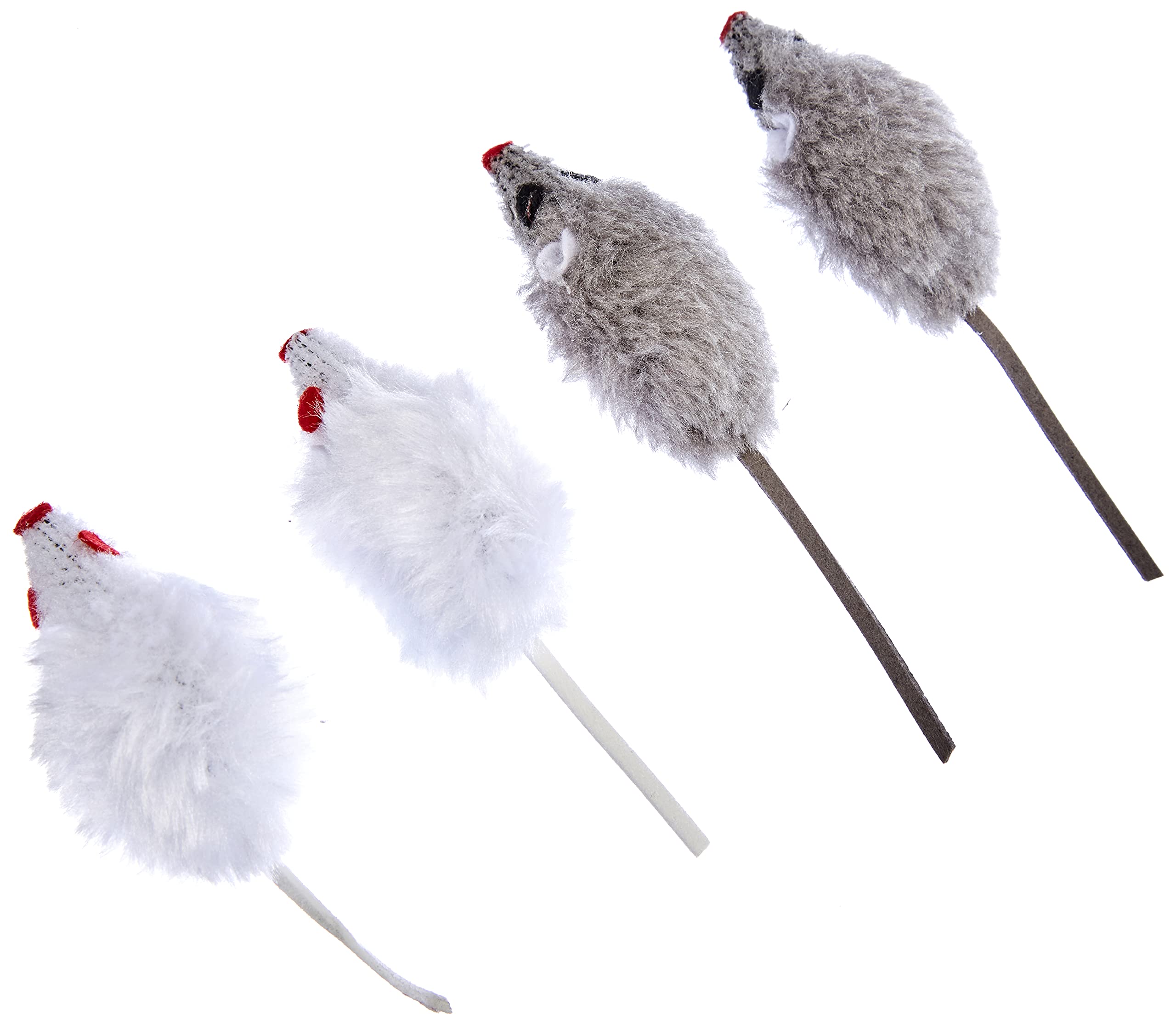 Kerbl Grey-White Mice, 5 cm, 4 Piece