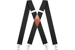 MENDENG Suspenders for Men Vintage Bronze Snap Hooks Adjustable Braces Groomsmen