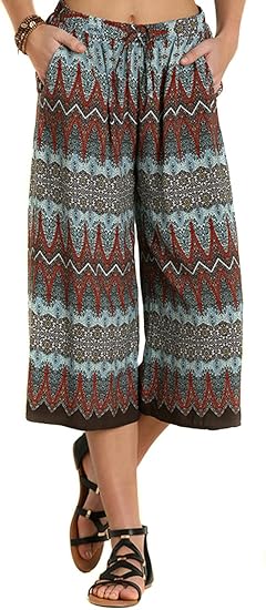 Boho Chic Bohemian Short Cropped Pants 