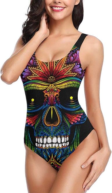 Amazon Co Jp 黒人女性のワンピース水着ローカラー水着にカラータトゥースカル Clothing Accessories