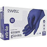 OWELL® Blue Medical Exam Nitrile Gloves – Disposable Gloves for Dental & Medical Use, Powder-Free, Latex-Free, Chemo Rated