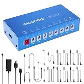 GHOSTFIRE Pedal Power Supply TRUELY Isolated with 8 DC Outputs,GP8-SV2 | 27W Pedal Power Supply with 8 DC Outputs（2 Adjustable） + 5V USB for Phone with Separate Short-Circuit Protection