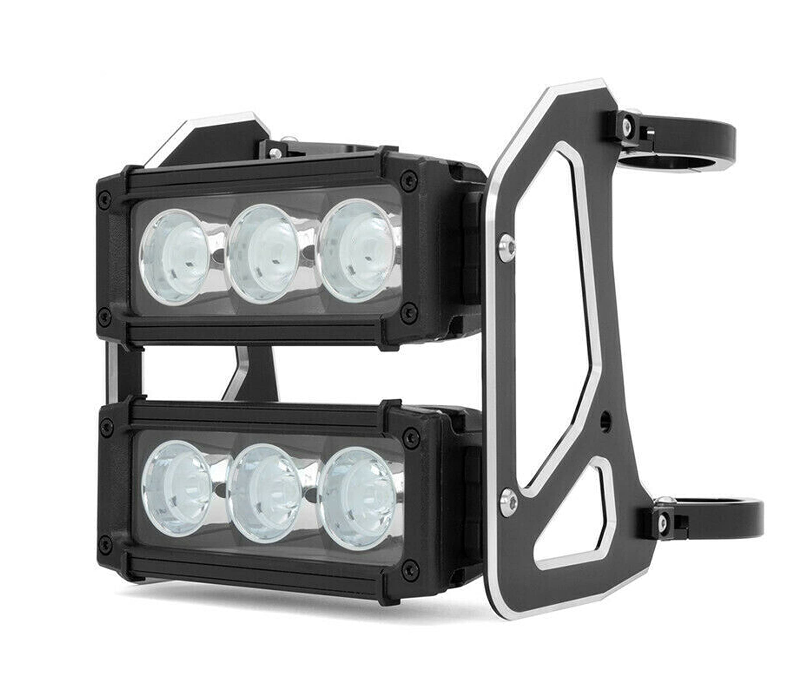 Alchemy Parts Motorbike Dual Double Headlight 50-51mm fork size - Dual Stacked For Streetfighter Project