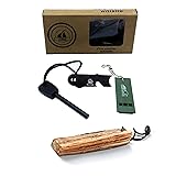Ours Furtif Pierre à feu Ferrocérium Kit étanche + Sifflet de Survie + Grattoir 