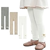 Zando Bows Toddler Girl Leggings Stretchy Footless Tights for Girls Baby Girl Pants 3 Pack Breathable Daily Outdoor Play