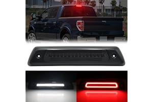 R&F Auto LED Smoked Lens Third Brake Light Replacement for F150 (2009-2014) Roof Cargo Lights High Mount Stop Lamp with Seal Foam Gaskets