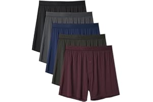 DAVID ARCHY Ultra Soft Modal Underwear Mens Boxer Shorts Loose Breathable Boxers for Men Pack