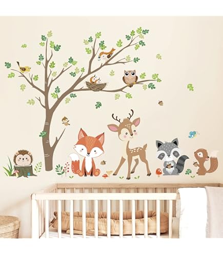 Vinilos Decorativos De Animales Del Bosque Para Niños - Gira | Cuotas