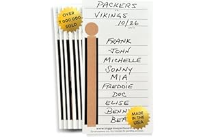 BIG GAME 10 Line Football Sports Strip Cards - 100 Cards with Different Number Sequences - Made in The USA - Over 7,000,000 Cards Sold - for Basketball, Baseball, Ice Hockey, Soccer, Volleyball & Rugby Games