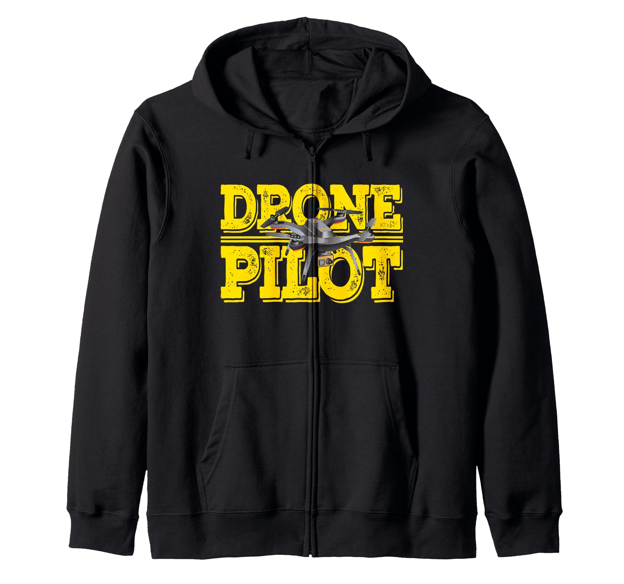 Drone Pilot RC Quadcopter Flyer Zip Hoodie