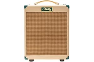 HIBILLY 30 Watt Bass Amplifier Retro Bass 30- Compact and Powerful Amp for Professional Performances and Practice Sessions (White)