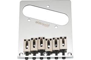 Wilkinson WOT03 52.5mm (2-1/16 inch) Telecaster Bridge Modern 6-Saddles for American Standard Tele TL Style Electric Guitar, 