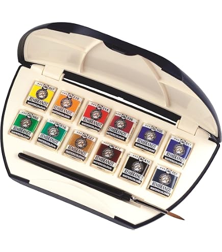 Aquarelle extra fine Rembrandt, boîte métal de peinture aquarelle Aquarelle extra fine Rembrandt, boîte métal de peinture aquarelle