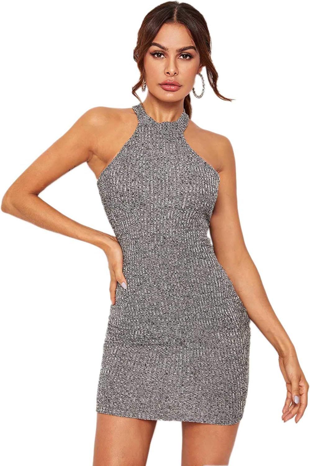 halter neck bodycon mini dress
