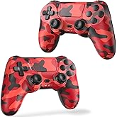 Hiyuky 2 Pack Wireless Controller Compatible with PS4/Slim/Pro/PC with 3.5mm Audio Jack/Dual Vibration/Motion Control/Touch Pad
