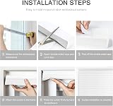 Maritown Temporary No Drill Blinds 60x150cm White 2 Clips view 5