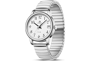 LN LENQIN Ladies Watch Womens Watch Analog Quartz Watches for Women Stainless Steel Waterproof Wrist Watch Expansion Band