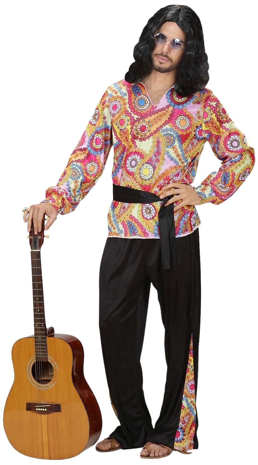 Hippie Dude Costume Extra Large for 60s 70s Hippy Fancy Dress