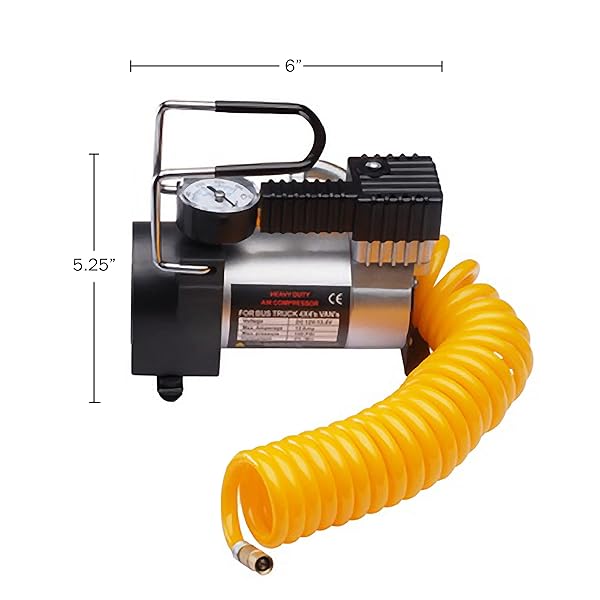 RAD SPORTZ 12 VOLT ELECTRIC TIRE AIR PUMP WITH GAUGE FOR BIKE/AUTO