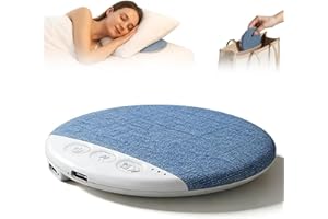 Bluetooth Sleep Pillow Speakers, Mini Portable Flat Under Pillow Speakers, with White Noise Timer Wireless Sleep Aid with Ste