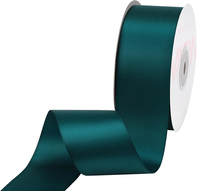 VATIN 38mm Wide Double Faced Teal Ribbon 23m Continuous Spool