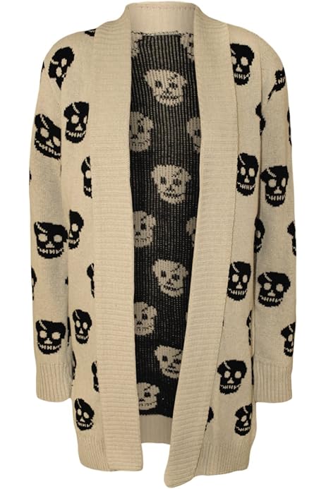 Forever Women's Skull Print Knitted Open Cardigan (ML-10/12, Black) :  Amazon.ca: Clothing, Shoes u0026 Accessories