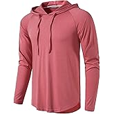 MUSE FATH Men's Long Sleeve Athletic Performance Lightweight Hoodie Sweatshirts