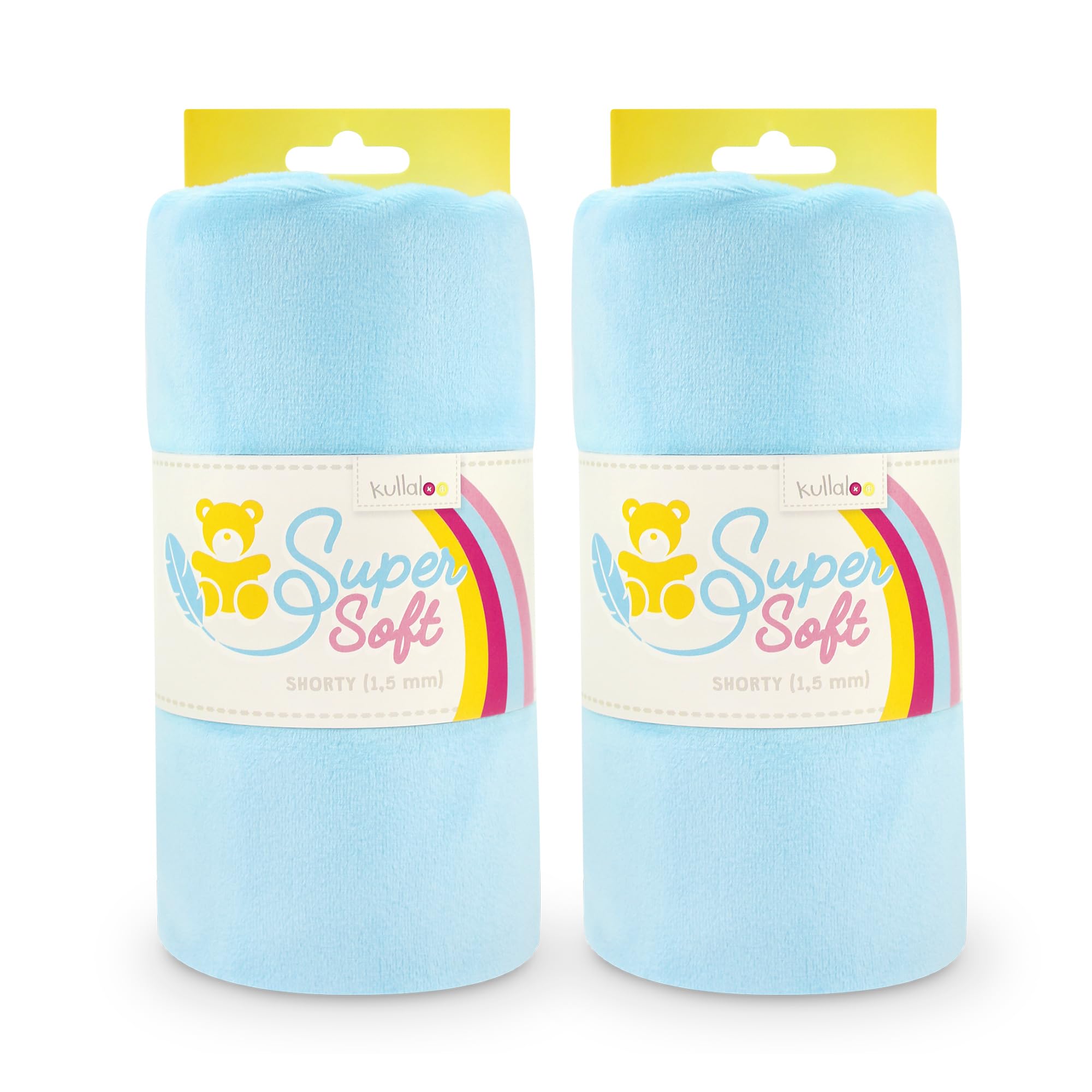 kullaloo Plush Fabric | Solid Baby Blue Minky