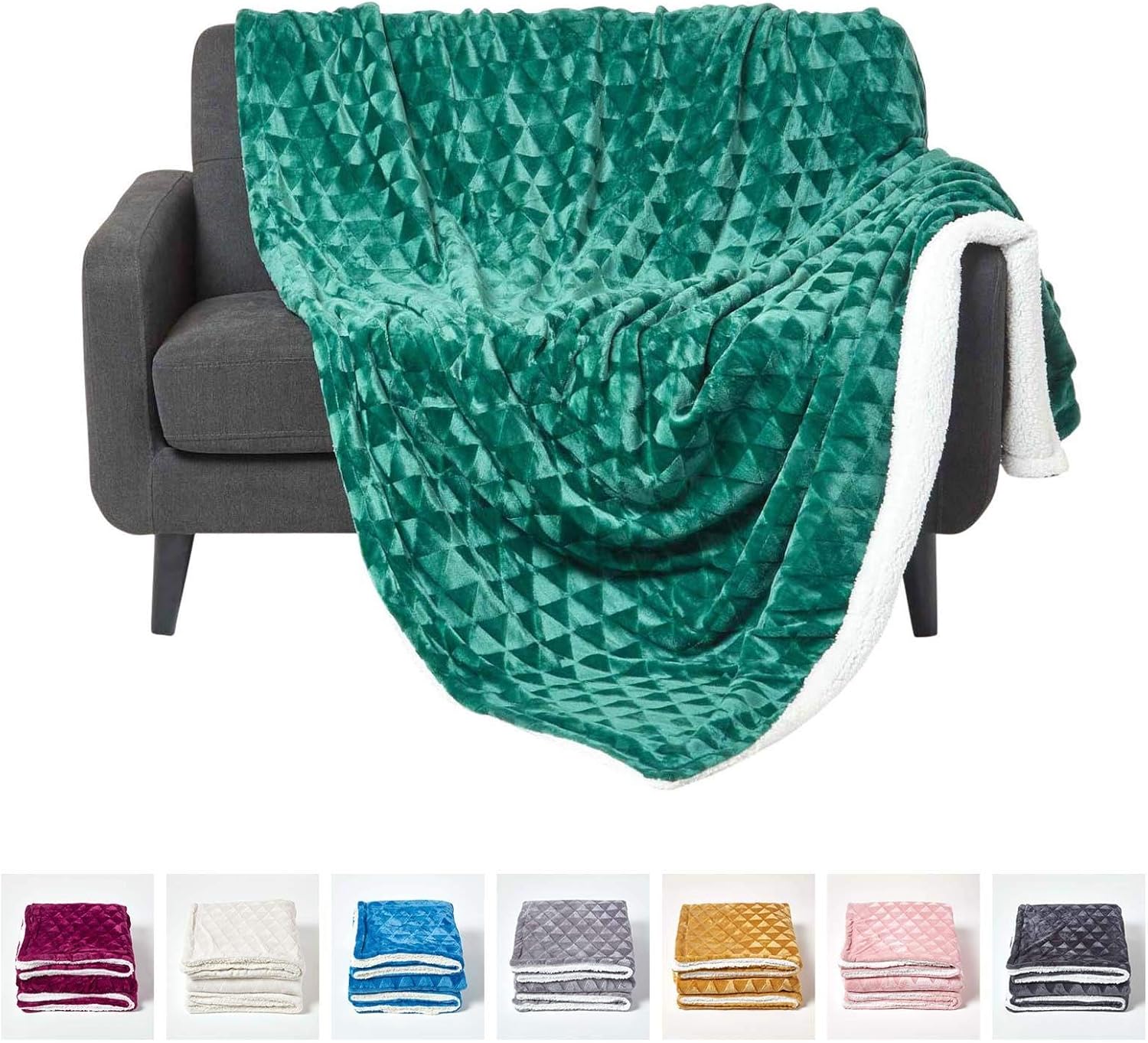 HOMESCAPES Extra Large Light Grey Velvet Throw 200 x 230cm Soft