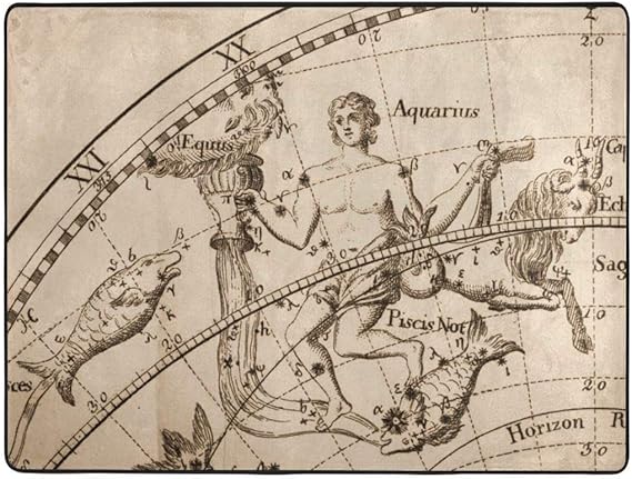 Alfombra de aspecto envejecido para sala de estar, antideslizante