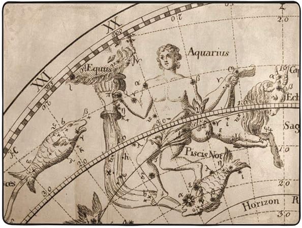 Alfombra de aspecto envejecido para sala de estar, antideslizante