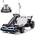 HyperMoto 24V Electric Go Kart for Kids, Licensed BMW Battery Powered Drift Racing Go Kart, 7.5 MPH Drift Kart with 200W Powerful Motor, Kids Race Pedal Go Karting Car w/Adjustable Seat, Black