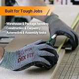 DEX FIT FN330 Nitrile Work Gloves 3D-Comfort Touchscreen 8(M) Grey 1 Pair view 5