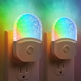 Briignite Night Lights Plug Into Wall, Color Changing Night Light for Kids | RGB LED Night Lamp 2 Pack, Nightlights Plug in with Dusk to Dawn Sensor for Kid Bedroom, Bathroom, Room Decor Gift