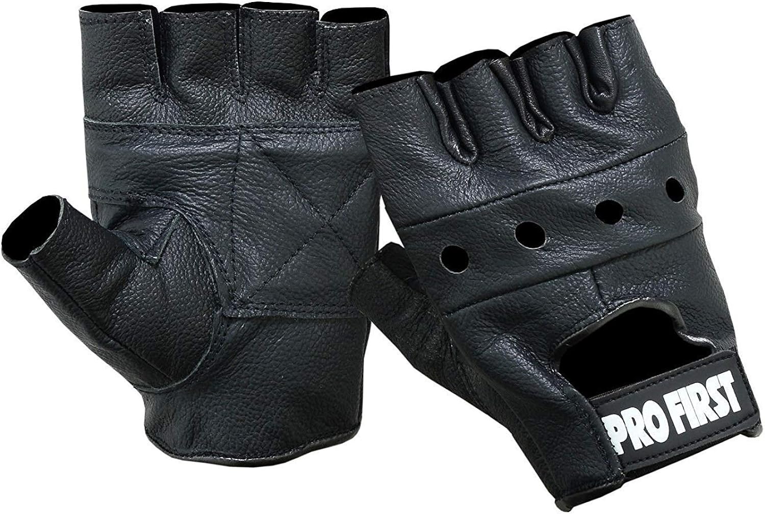 COLOURLINX Fingerlose Lederhandschuhe - Unisex Für Sport & Motorrad