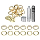 HARFINGTON 20pcs Grommet Tool Kit 17mm Copper