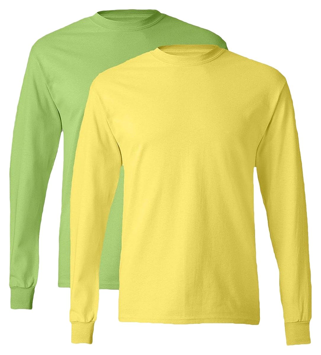 t shirt manche longue jaune homme