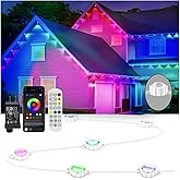 Honche Permanent Outdoor Lights Eaves Light House Light Outdoor Permanent Lights for Holiday,Party, Daily,Multicolor (mulito Color, 54ft with 36 Lights)