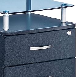 Techni Mobili Rolling File Cabinet with Glass