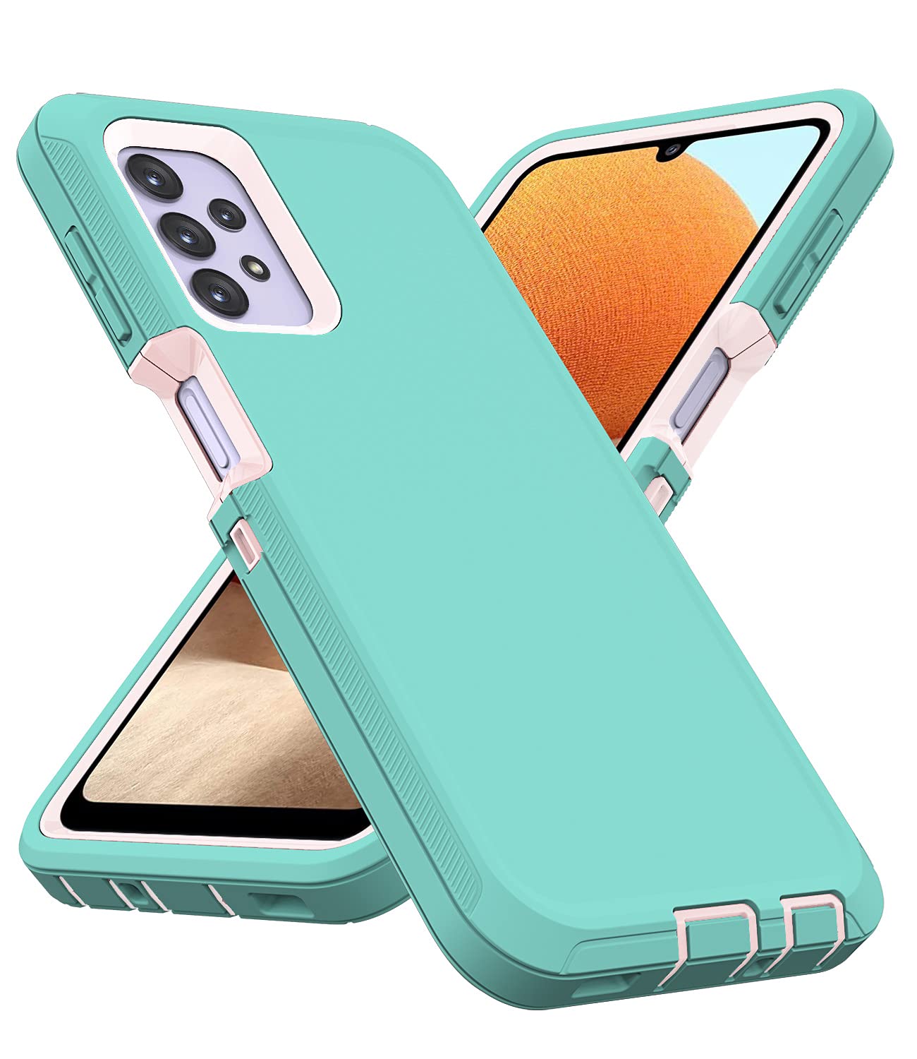 Comboproof for Samsung Galaxy A32 5G Case,Shockproof Dustproof Case for iPhone Samsung Galaxy A32 5G (Teal)
