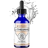 FWS L Theanine Liquid Drops, 200mg 99% Pure Bioactive L-Theanine, Organic, Natural, Vegan, Non GMO Helps to Promote Calmness, Relaxation, Improved Mood, Restful Sleep, for Adults and Kids
