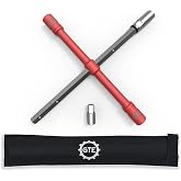 GTE TOOLS - LugStrong 26" Universal Compact Lug Wrench Set, Super-Strong Tire Iron &amp; Lug Nut Remover - 2x more torque! Never Get Stuck on the road again!