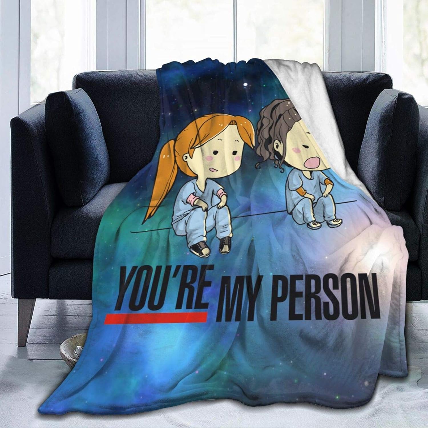 Amazon Com Not Grey S Anatomy You Re My Person Funny Ultra Soft Micro Fleece Blanket Throw Super Soft Blanket 50 X40 Kitchen Dining